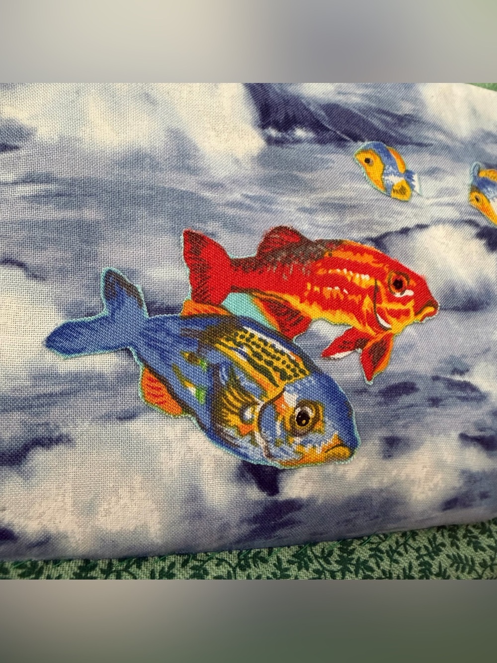 Wall Hanging Quilt Throw Country Cabin Bear Fish‎ Lodge Pine Trees Moon 24”x 24” - Picture 8 of 11